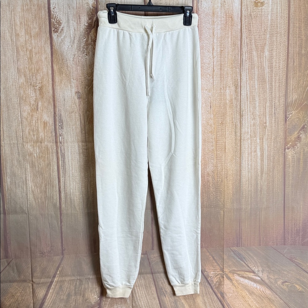 💵NWT Pretty Little Thing Cream Drawstring Jogger Pants Size 6